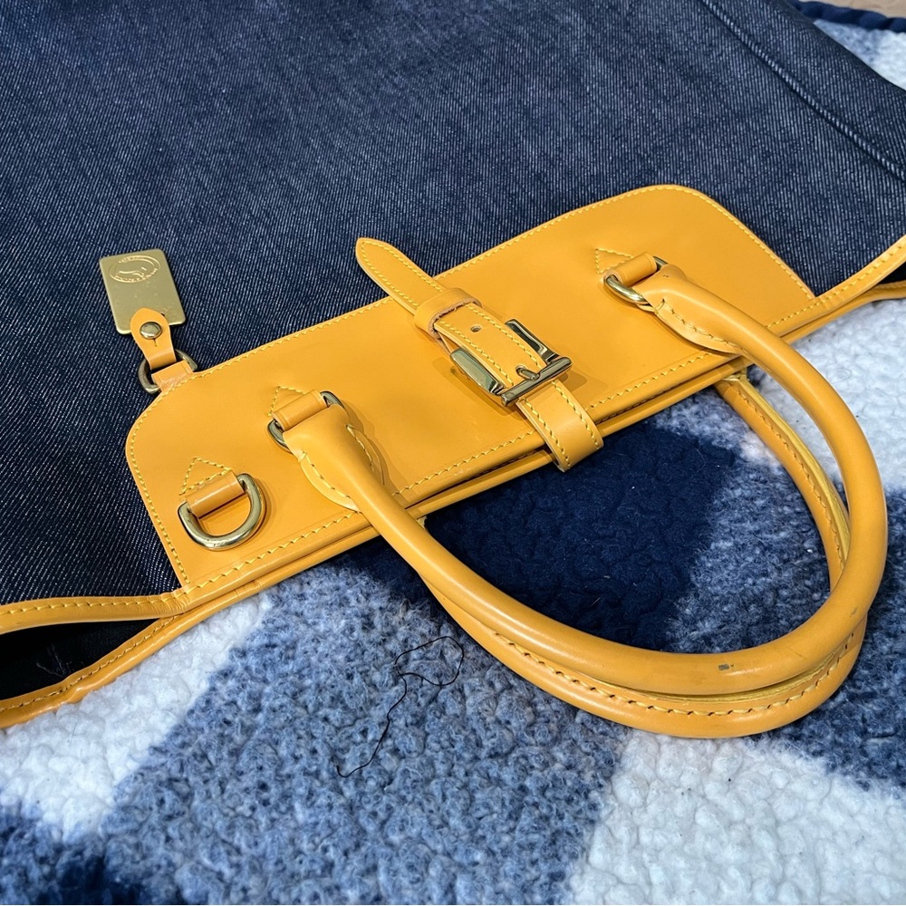 Dooney & Bourke Mustard and Denim Shoulder Bag